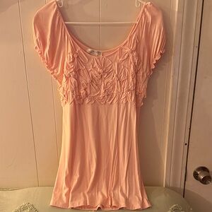 Kenar Light Pink Blouse with floral design